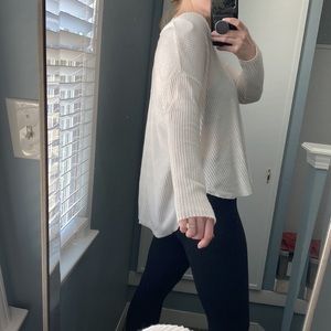 V neck long sleeve lounge top